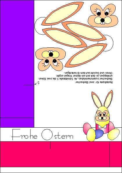 Karte Hasen-Eierbecher für Ostern